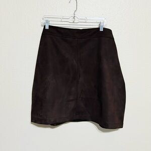 Classic LOFT Chocolate Brown Suede Mini Skirt/ Size 20 Plus